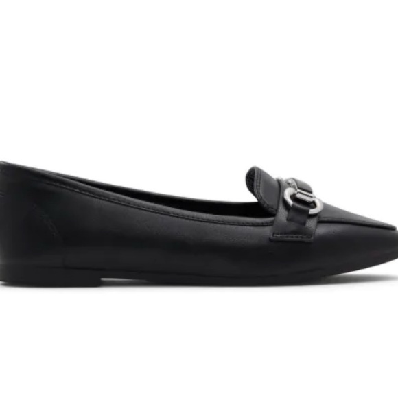 Call It Spring Black Vegan Loafers with Silver Accent - Picture 7 of 8